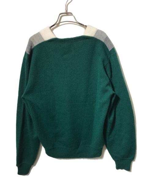 CAMPUS（キャンパス）campus (キャンパス) 60'sVネックニット グリーン サイズ:Ｍの古着・服飾アイテム