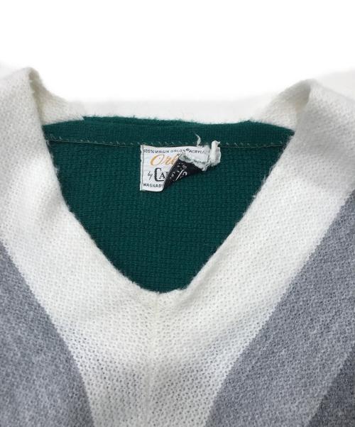 CAMPUS（キャンパス）campus (キャンパス) 60'sVネックニット グリーン サイズ:Ｍの古着・服飾アイテム
