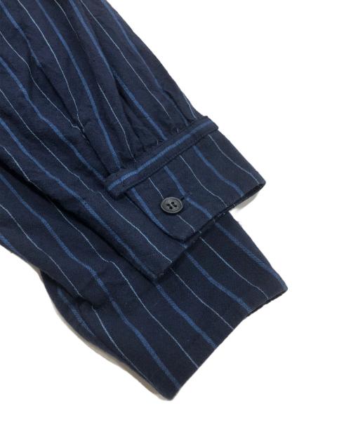 ISSEY MIYAKE MEN（イッセイミヤケメン）ISSEY MIYAKE MEN (イッセイミヤケメン) ドルマンスリーブストライプシャツ ネイビー サイズ:1の古着・服飾アイテム
