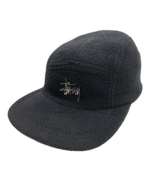 stussy hats（ステューシー）stussy hats (ステューシー) 90'sフリースキャップ ブラックの古着・服飾アイテム