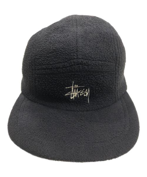stussy hats（ステューシー）stussy hats (ステューシー) 90'sフリースキャップ ブラックの古着・服飾アイテム