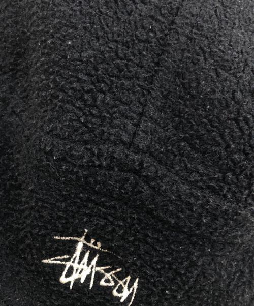 stussy hats（ステューシー）stussy hats (ステューシー) 90'sフリースキャップ ブラックの古着・服飾アイテム