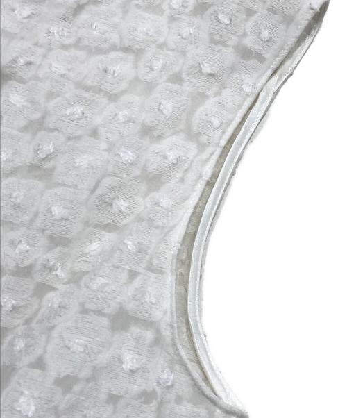 BALLSEY（ボールジィ）BALLSEY (ボールジィ) アリッサムカットジャカード バレルヘムブラウス ホワイト サイズ:36の古着・服飾アイテム