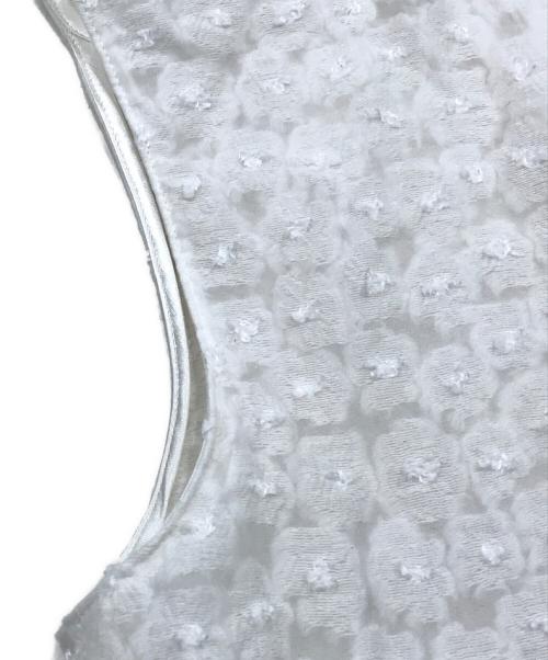 BALLSEY（ボールジィ）BALLSEY (ボールジィ) アリッサムカットジャカード バレルヘムブラウス ホワイト サイズ:36の古着・服飾アイテム