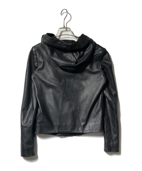 HELMUT LANG（ヘルムートラング）HELMUT LANG (ヘルムートラング) WASHD LMBSKIN HOODED JACKET/フード付きジャケット ブラック サイズ:ＸＳの古着・服飾アイテム