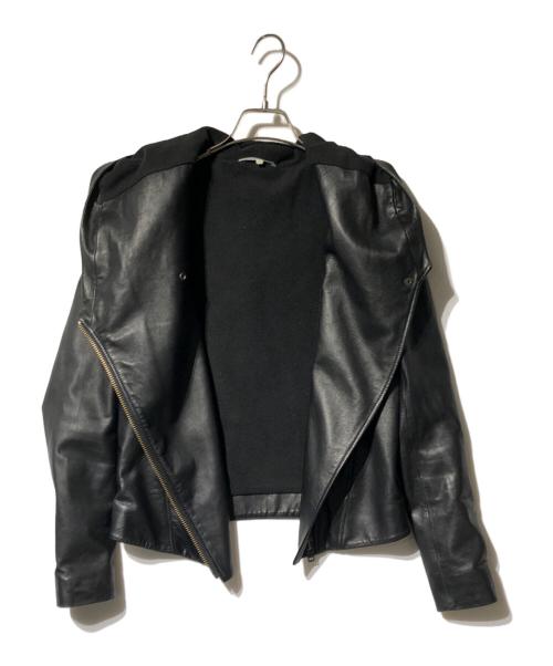 HELMUT LANG（ヘルムートラング）HELMUT LANG (ヘルムートラング) WASHD LMBSKIN HOODED JACKET/フード付きジャケット ブラック サイズ:ＸＳの古着・服飾アイテム