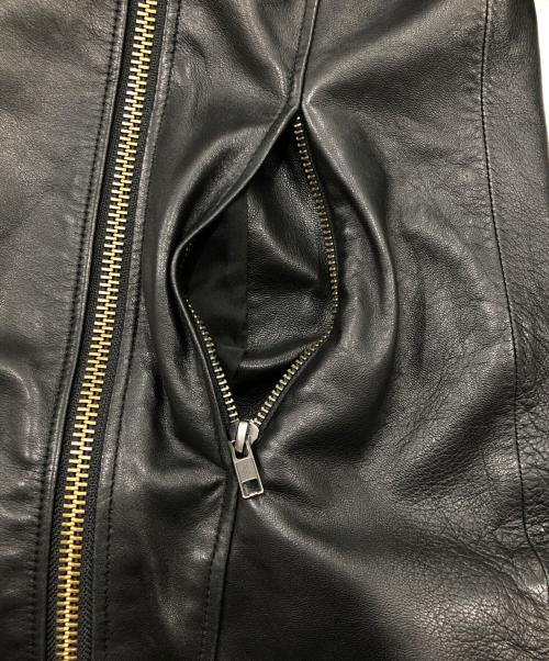 HELMUT LANG（ヘルムートラング）HELMUT LANG (ヘルムートラング) WASHD LMBSKIN HOODED JACKET/フード付きジャケット ブラック サイズ:ＸＳの古着・服飾アイテム