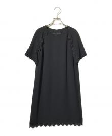 Loulou Willoughby（ルルウィルビー）の古着「半袖ワンピース/フォーマルワンピース」｜ブラック