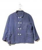 EURO WORK×USEDユーロワーク×ユーズド）の古着「ダブルブレストインディゴリネンカバーオール」｜ネイビー