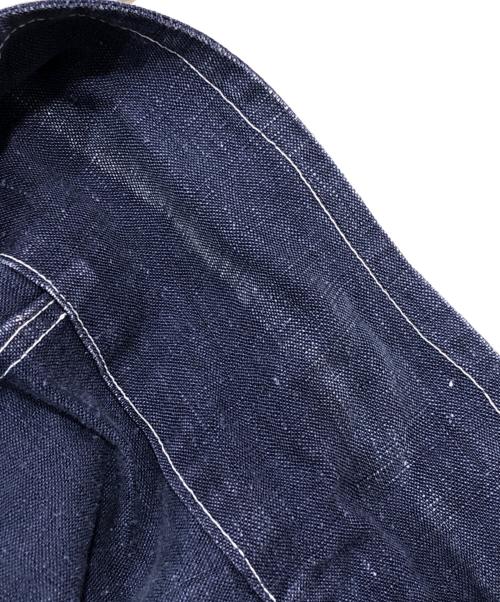 EURO WORK（ユーロワーク）EURO WORK (ユーロワーク) USED (ユーズド) ダブルブレストインディゴリネンカバーオール ネイビー サイズ:不明の古着・服飾アイテム