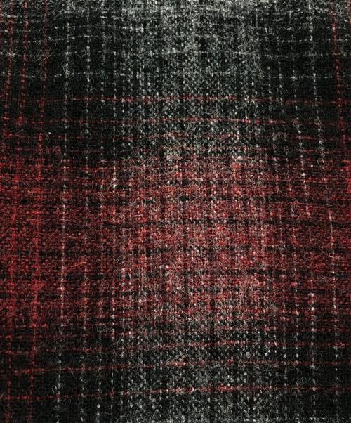 addiction（アディクション）addiction (アディクション) ウールシャツ グレー×レッド サイズ:XLの古着・服飾アイテム