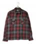 addiction（アディクション）の古着「ウールシャツ」｜グレー×レッド