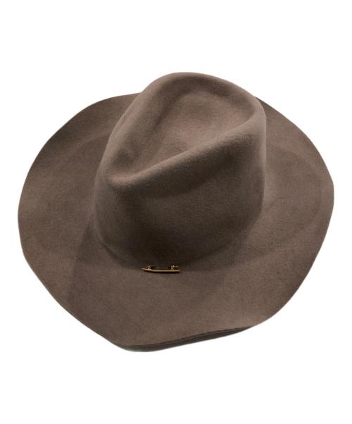 JANESSA LEONE（ジャネッサ レオーネ）JANESSA LEONE (ジャネッサ レオーネ) ウールハット ブラウンの古着・服飾アイテム