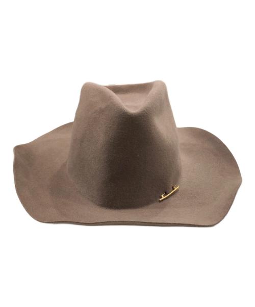 JANESSA LEONE（ジャネッサ レオーネ）JANESSA LEONE (ジャネッサ レオーネ) ウールハット ブラウンの古着・服飾アイテム