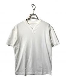 ISSEY MIYAKE MEN（イッセイミヤケメン）の古着「VネックTシャツ」｜ホワイト