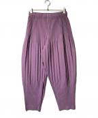 HOMME PLISSE ISSEY MIYAKEオム プリッセ イッセイ ミヤケ）の古着「消しプリーツパンツ」｜パープル