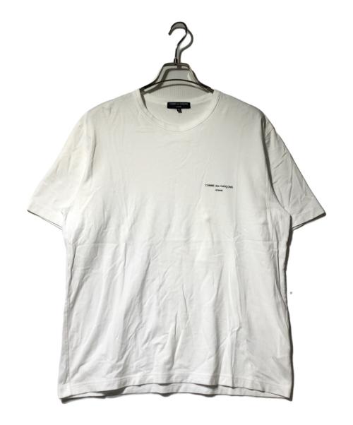 COMME des GARCONS HOMME（コムデギャルソン オム）COMME des GARCONS HOMME (コムデギャルソン オム) 綿天竺 ロゴプリント Tシャツ ホワイト サイズ:XLの古着・服飾アイテム