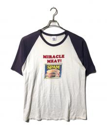 DELTA（デルタ）の古着「90's SPAMラグランTシャツ」｜パープル×ホワイト