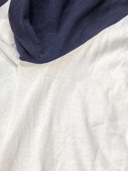 DELTA（デルタ）DELTA (デルタ) 90's SPAMラグランTシャツ パープル×ホワイト サイズ:XLの古着・服飾アイテム