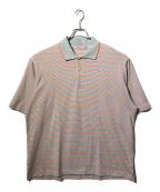UNIVERSAL PRODUCTS.ユニバーサルプロダクツ）の古着「MULTI BORDER S/S POLO」｜オレンジ×グレー