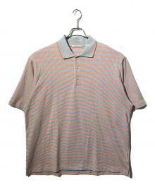 UNIVERSAL PRODUCTS.（ユニバーサルプロダクツ）の古着「MULTI BORDER S/S POLO」｜オレンジ×グレー