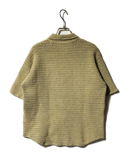 AURALEE（オーラリー）AURALEE (オーラリー) HAND CROCHET KNIT HALF SLEEVED SHIRT イエロー サイズ:3の古着・服飾アイテム