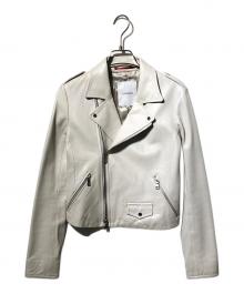 LOVELESS（ラブレス）の古着「ダブルライダースジャケット」｜ホワイト