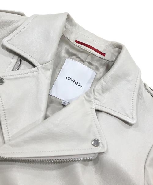 LOVELESS（ラブレス）LOVELESS (ラブレス) ダブルライダースジャケット ホワイト サイズ:34の古着・服飾アイテム