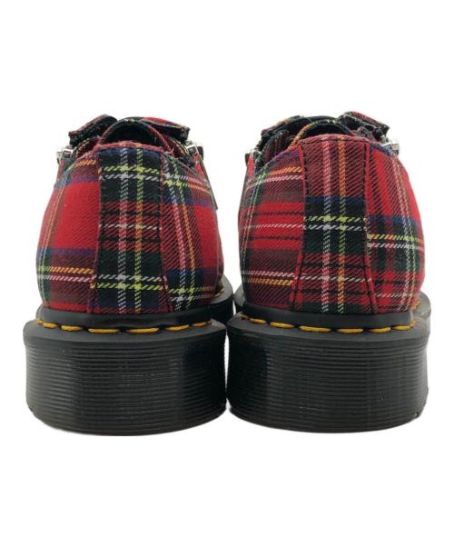 Dr.Martens（ドクターマーチン）Dr.Martens (ドクターマーチン) タータンチェックレザーシューズ/STEART レッド サイズ:UK8EU42の古着・服飾アイテム