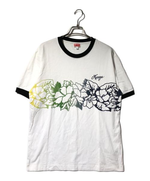 KENZO（ケンゾー）KENZO (ケンゾー) 'Aloha Flower Tattoo' スリム Tシャツ ホワイト サイズ:Lの古着・服飾アイテム