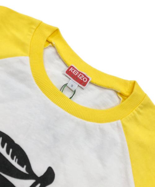 KENZO（ケンゾー）KENZO (ケンゾー) プリントTシャツ ホワイト×イエロー サイズ:Sの古着・服飾アイテム