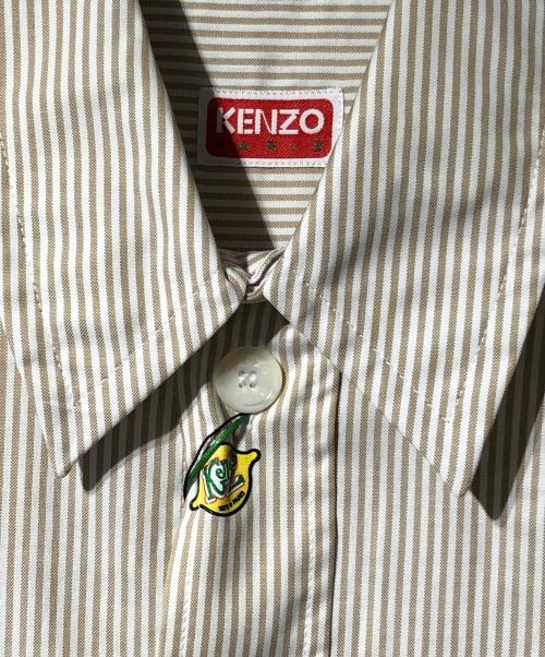 KENZO（ケンゾー）KENZO (ケンゾー) Fruit Stickers Shirt ブラウン サイズ:XSの古着・服飾アイテム