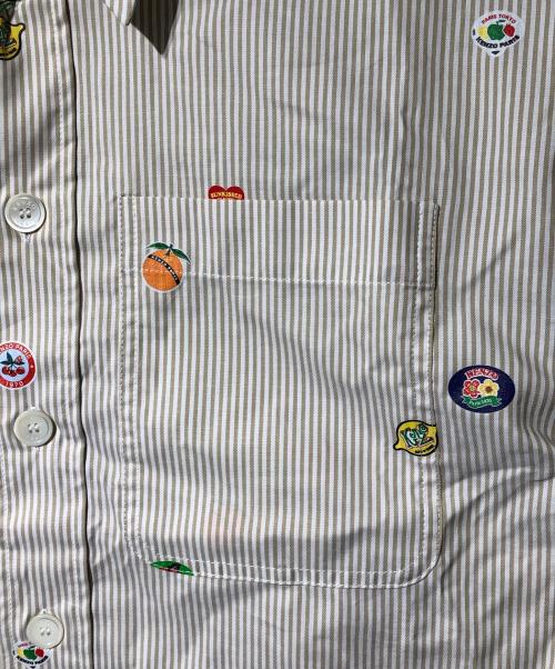 KENZO（ケンゾー）KENZO (ケンゾー) Fruit Stickers Shirt ブラウン サイズ:XSの古着・服飾アイテム