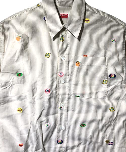 KENZO（ケンゾー）KENZO (ケンゾー) Fruit Stickers Shirt ブラウン サイズ:XSの古着・服飾アイテム