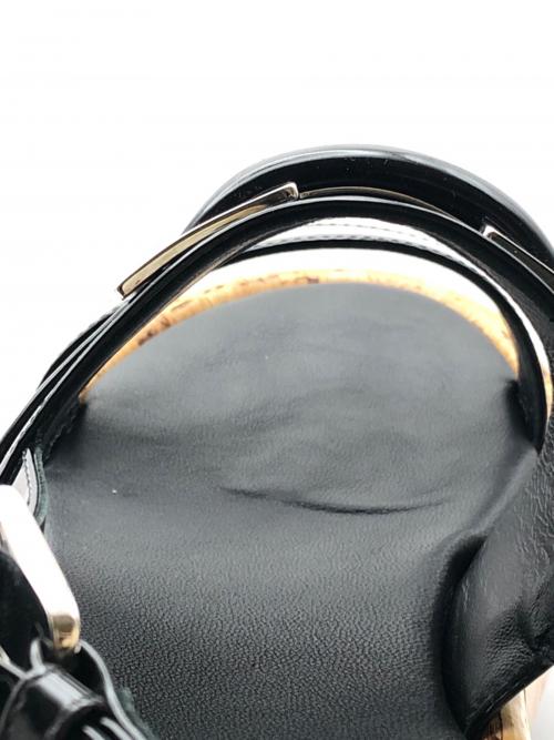 sergio rossi（セルジオロッシ）sergio rossi (セルジオロッシ) ウッドソールサンダル ブラウン×ブラック サイズ:37の古着・服飾アイテム