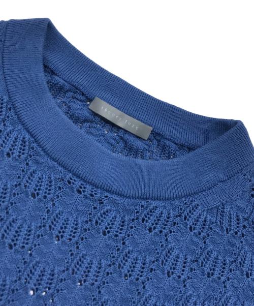 theory luxe（セオリーリュクス）theory luxe (セオリーリュクス) 透かし編みニット ブルー サイズ:38の古着・服飾アイテム