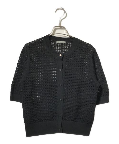 theory luxe（セオリーリュクス）theory luxe (セオリーリュクス) SSメッシュカーディガン/半袖カーディガン ブラック サイズ:038の古着・服飾アイテム