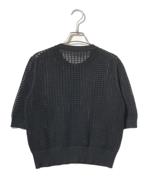theory luxe（セオリーリュクス）theory luxe (セオリーリュクス) SSメッシュカーディガン/半袖カーディガン ブラック サイズ:038の古着・服飾アイテム