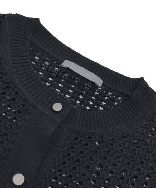 theory luxe（セオリーリュクス）theory luxe (セオリーリュクス) SSメッシュカーディガン/半袖カーディガン ブラック サイズ:038の古着・服飾アイテム
