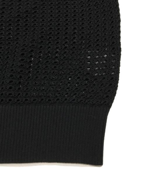 theory luxe（セオリーリュクス）theory luxe (セオリーリュクス) SSメッシュカーディガン/半袖カーディガン ブラック サイズ:038の古着・服飾アイテム