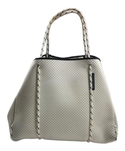 STATE OF ESCAPE（ステイトオブエスケープ）STATE OF ESCAPE (ステイトオブエスケープ) フライングソロ パンチングトートバッグ ホワイトの古着・服飾アイテム