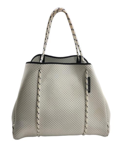 STATE OF ESCAPE（ステイトオブエスケープ）STATE OF ESCAPE (ステイトオブエスケープ) フライングソロ パンチングトートバッグ ホワイトの古着・服飾アイテム