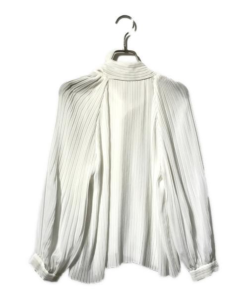 TOMORROW LAND（トゥモローランド）TOMORROW LAND (トゥモローランド) プリーツボウタイブラウス/ラグランブラウス ホワイト サイズ:36の古着・服飾アイテム