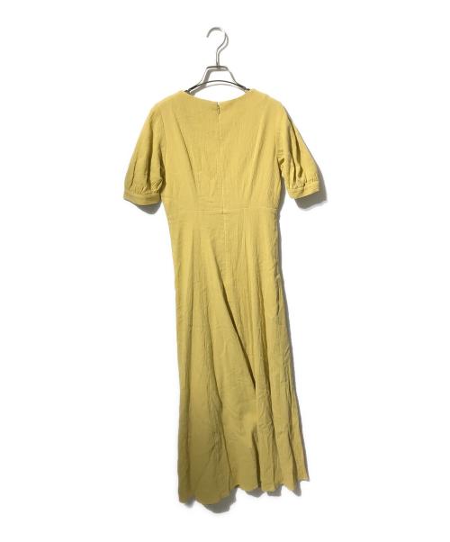 CLANE（クラネ）CLANE (クラネ) LADY SHAPE LINE ONE PIECE/半袖ワンピース イエロー サイズ:1の古着・服飾アイテム
