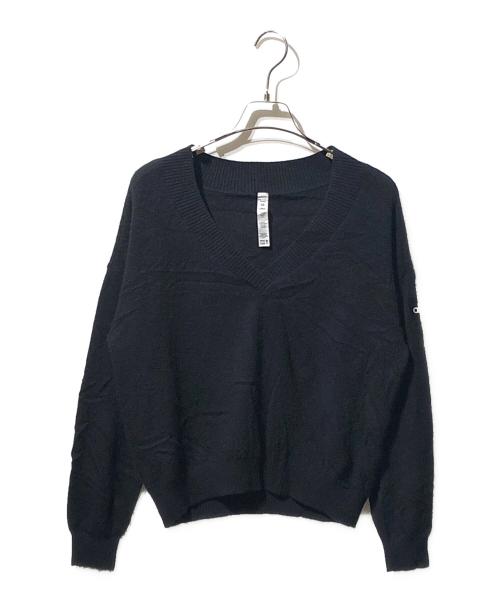 alo yoga（アローヨガ）ALO Yoga (アローヨガ) Vネックカシミアニット ブラック サイズ:XSの古着・服飾アイテム