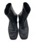 BALENCIAGA (バレンシアガ) レザーサイドジップスクエアトゥショートブーツ ブラック サイズ:36：18000円