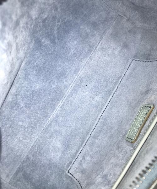 HIROFU（ヒロフ）HIROFU (ヒロフ) レザーハンドバッグ ブルーの古着・服飾アイテム