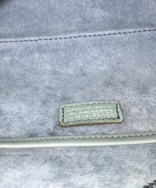 HIROFU（ヒロフ）HIROFU (ヒロフ) レザーハンドバッグ ブルーの古着・服飾アイテム