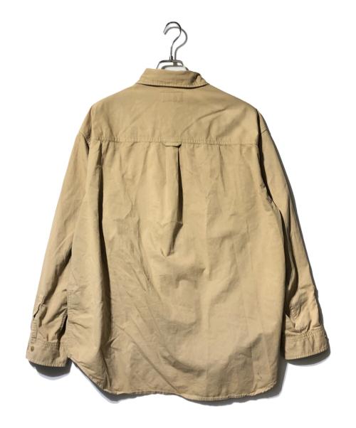 A BATHING APE（ア ベイシング エイプ）A BATHING APE (ア ベイシング エイプ) サル刺繍ロングスリーブシャツ ベージュ サイズ:Ｌの古着・服飾アイテム