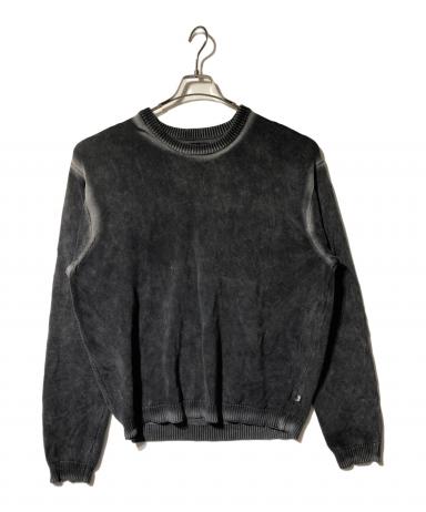 トップス Stussy faded cotton knit crew Stüssy FADED COTTON CREW - BLUE | REVERSIBLE